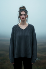 W's Recycled Wool-Blend V-Neck Sweater