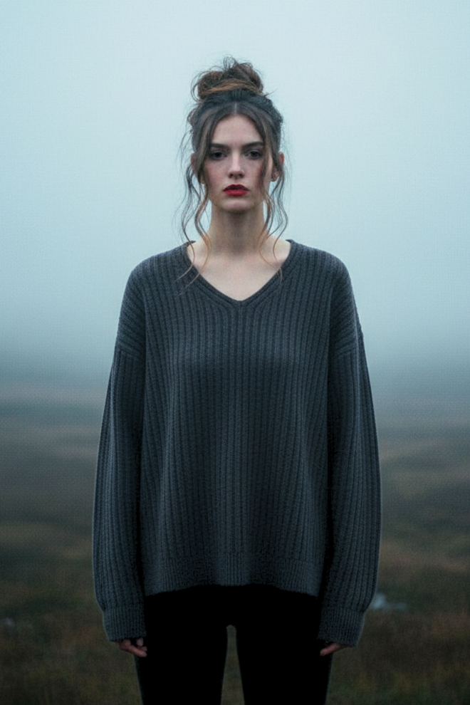 W's Recycled Wool-Blend V-Neck Sweater