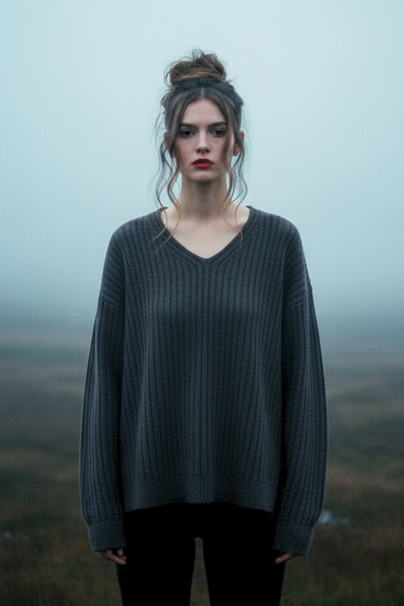 W's Recycled Wool-Blend V-Neck Sweater