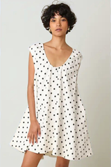 Rain Polka Dot Swing Mini Dress