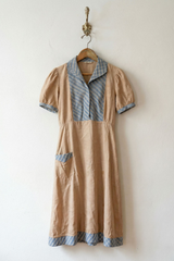 French Vintage 1940s House Dress