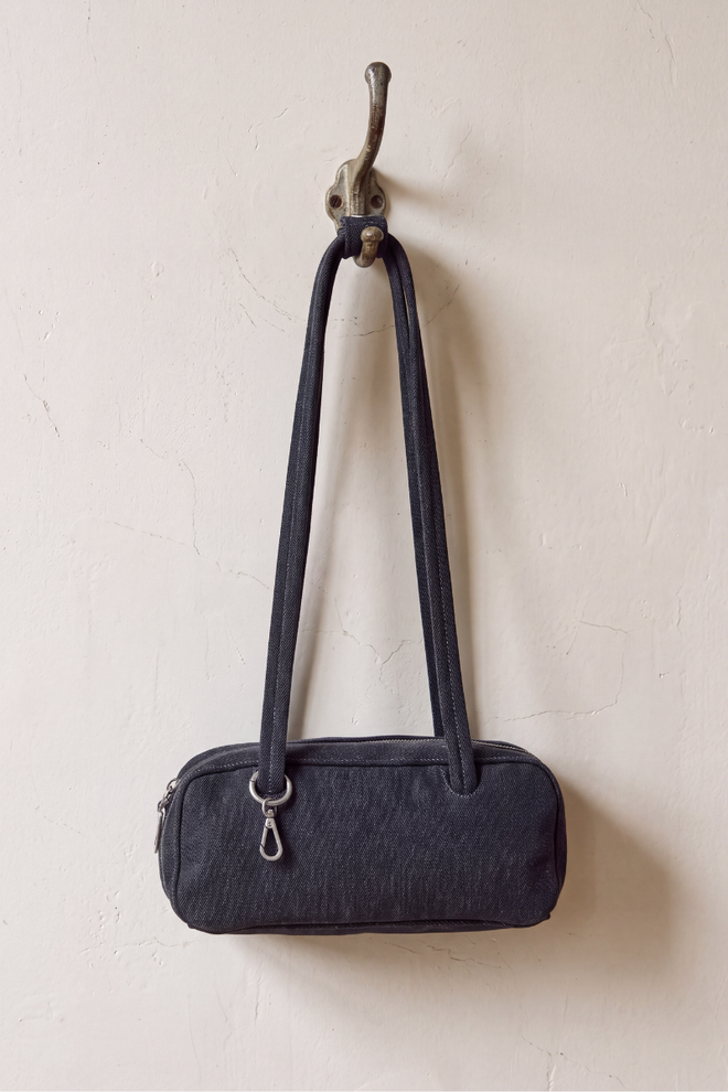 Small Denim Bowler Bag