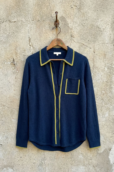 Cashmere Tipped Button Shirt