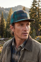 Plaid Flat Brim Hat