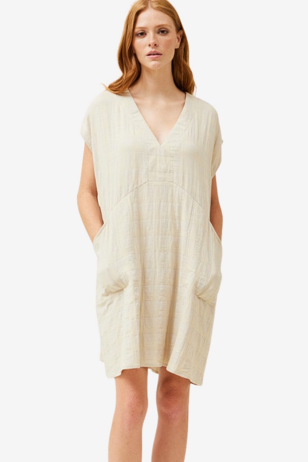 Gauze Gingham Relaxed Dress