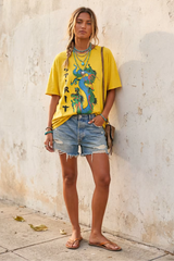 Distressed Tee w/Dragon