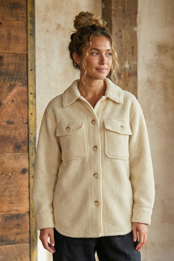 Women's Retro Pile Shacket