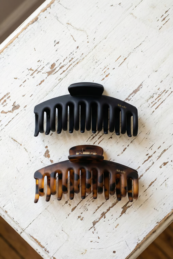 Recycled Plastic Oversized Matte Claw Clips 2pc Set
