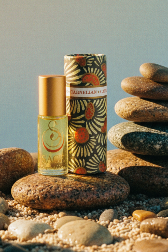 Carnelian Gemstone Perfume Oil Concentrate Roll-On- 1/8 oz