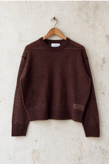 Cecile Crew Neck Mohair Sweater