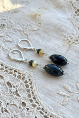 Black Opal Nugget Earring