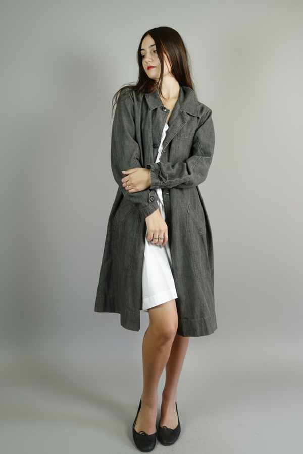 Vintage French Linen Work Coat