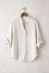 Ruffle Linen Shirt