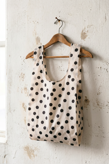 Baby Baggu - Cream and Black Polka Dot
