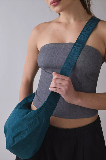 Medium Nylon Crescent Bag