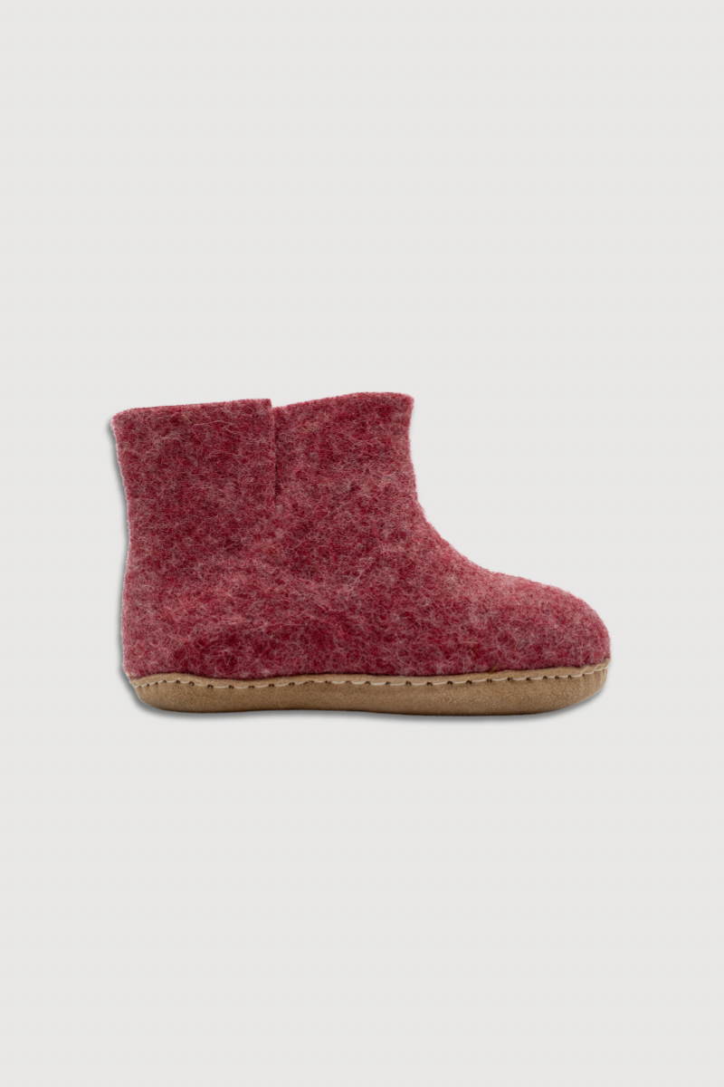Kids Indoor Boot with Leather Sole
