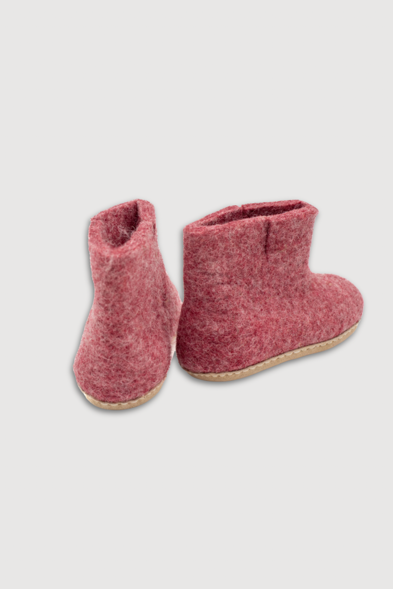 Kids Indoor Boot with Leather Sole