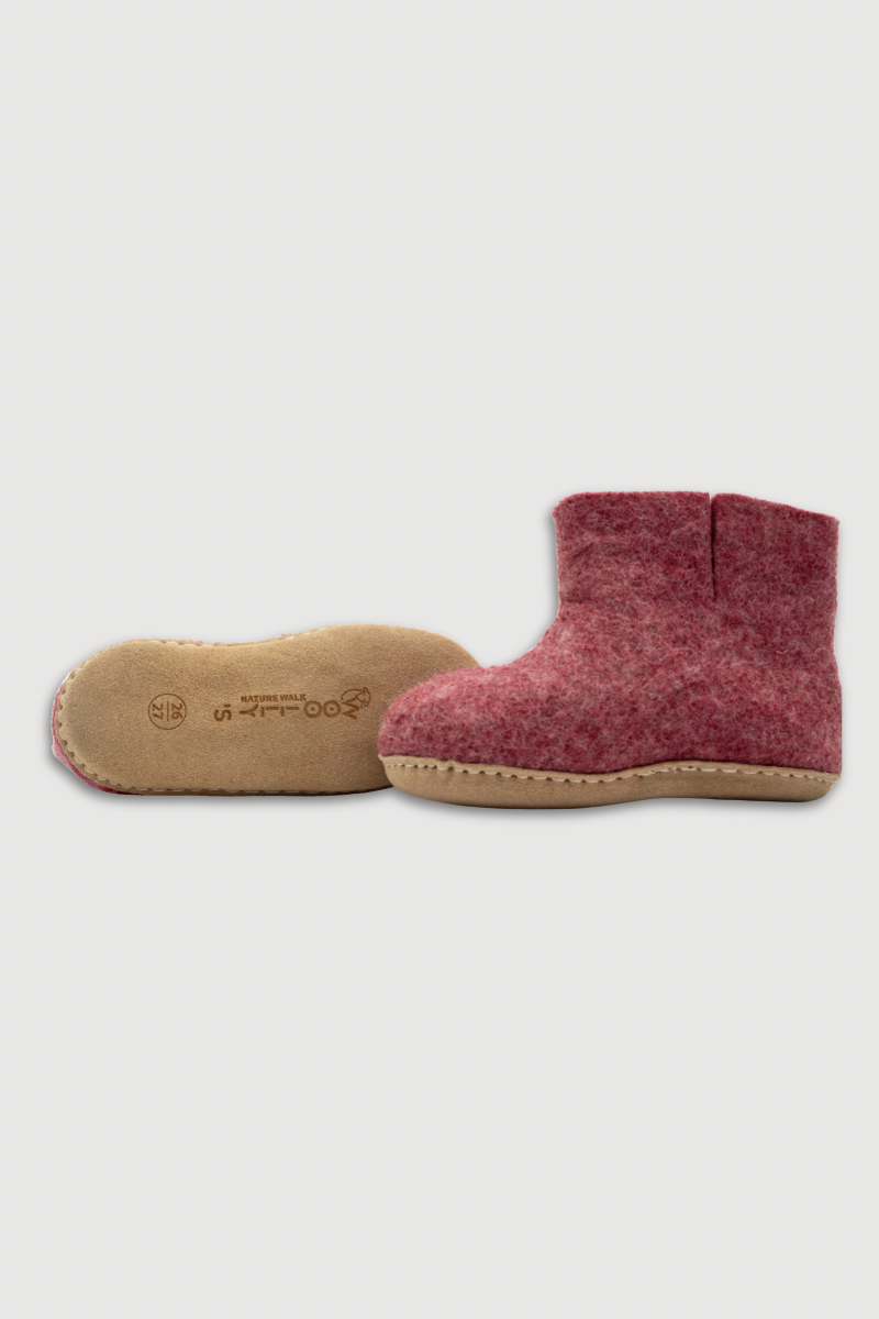 Kids Indoor Boot with Leather Sole