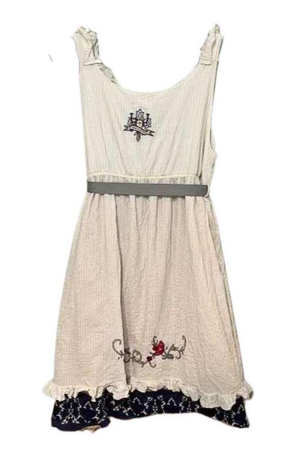 OM Embroidered Layered Dress