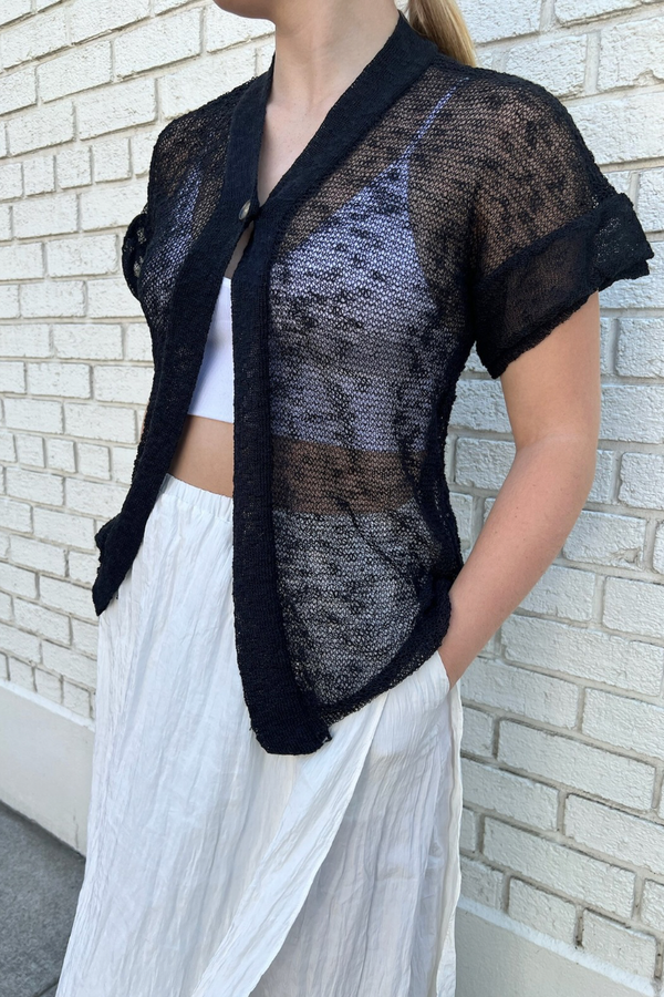 Knit Cardigan Solo Button