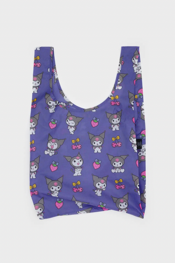 Reusable bag with Kuromi pattern on a white background