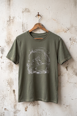 Women's Regular Fit Silk Screen Tee w/Details
