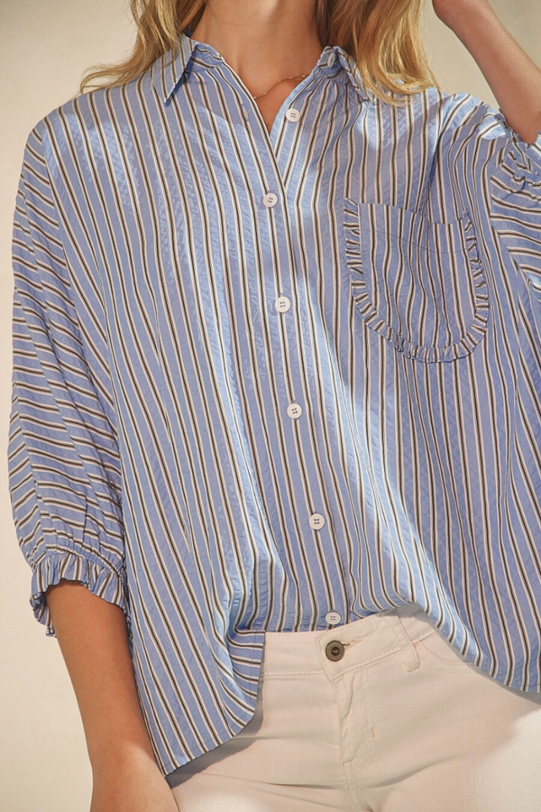 Oversized Striped Buttondown
