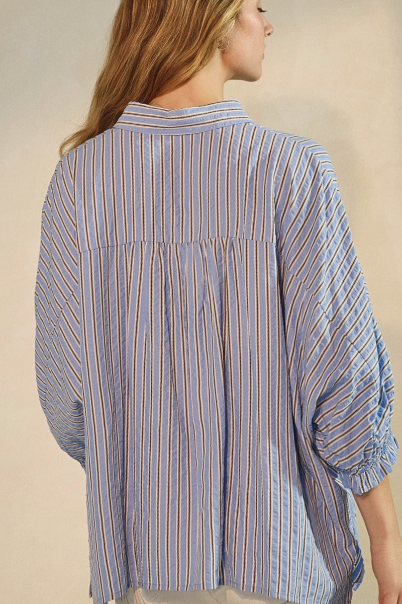 Oversized Striped Buttondown