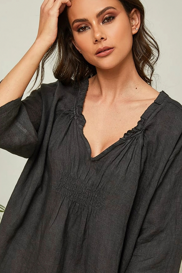 3/4 Sleeve Linen Dress