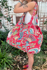Kantha Print Beach Bag