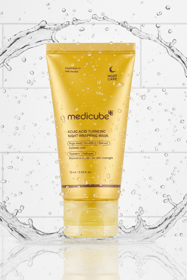 Medicube facial mask tube on a white background