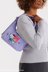 Mini Nylon Shoulder Bag Embroidered Hello Kitty & My Melody