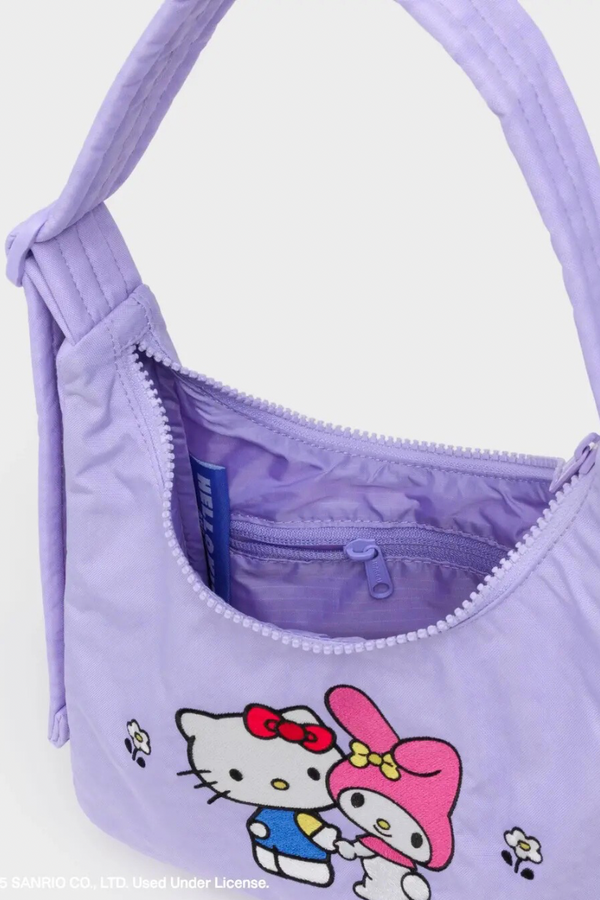 Mini Nylon Shoulder Bag Embroidered Hello Kitty & My Melody