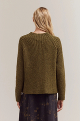 Mock Neck Fuzzy Sweater