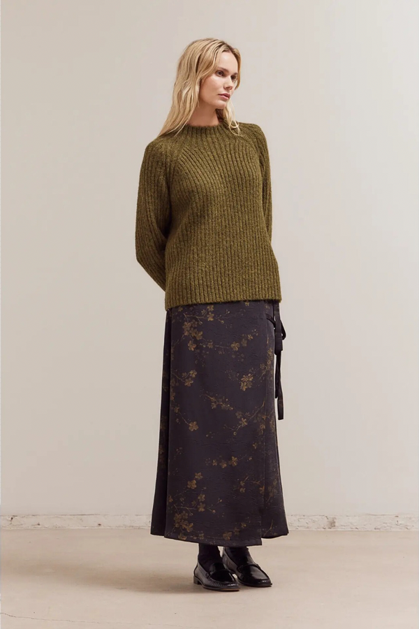 Mock Neck Fuzzy Sweater