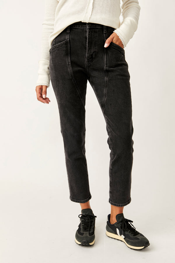 Beacon Mid Rise Slim Crop