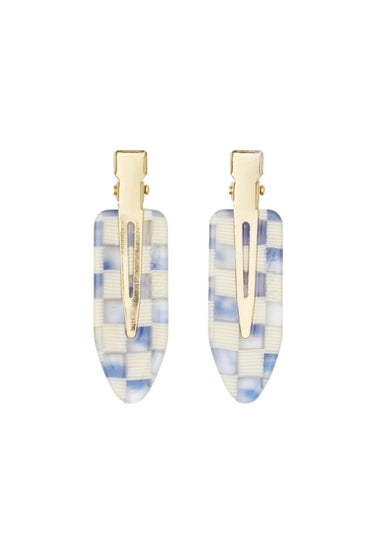 The Creaseless Clips in Sky Checker (Set of 2)