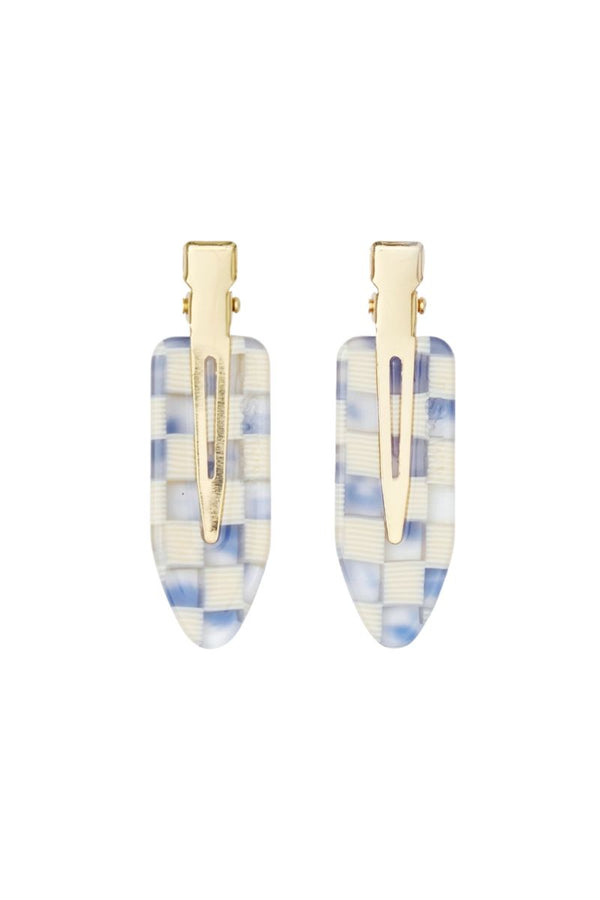 The Creaseless Clips in Sky Checker (Set of 2)