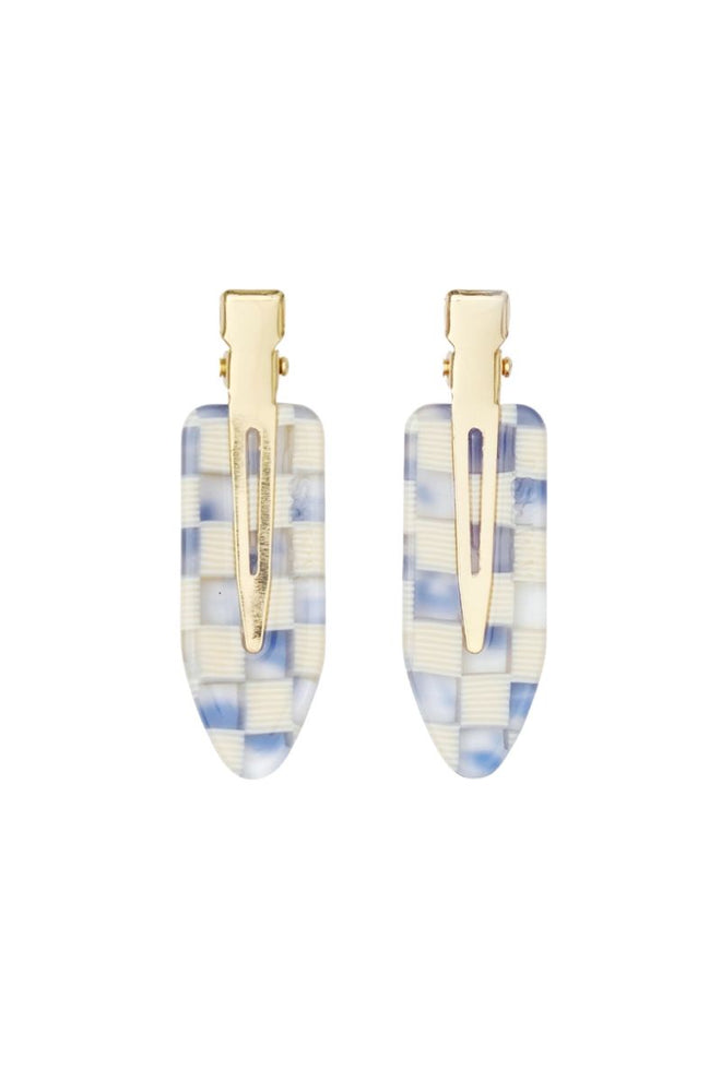 The Creaseless Clips in Sky Checker (Set of 2)