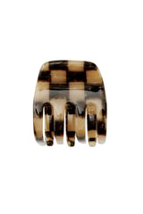 The Small Hair Claw Clip in Faded Checker
