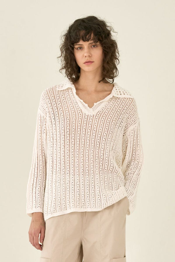 Mixed Knit Pullover