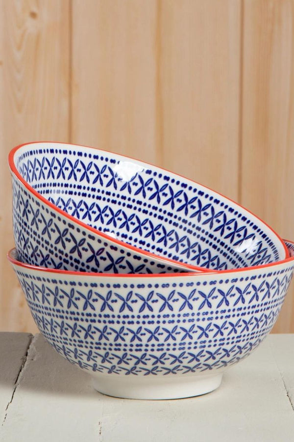 Blue Cross Stamped Bowl