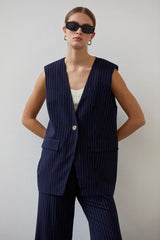 Valencia Pinstripe Blazer Vest
