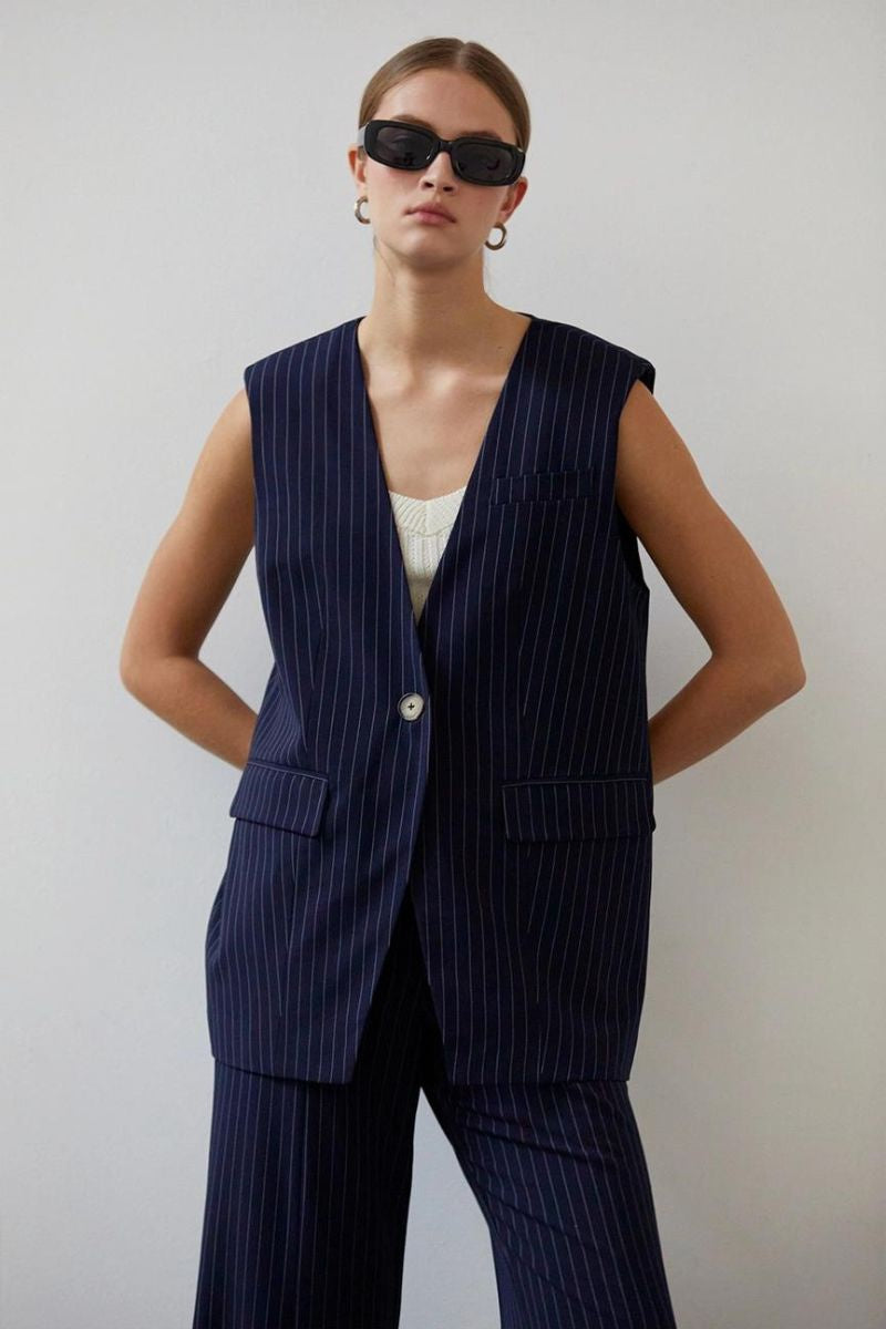 Valencia Pinstripe Blazer Vest