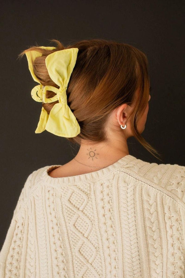 Moonlight Glow Bow Claw Clip