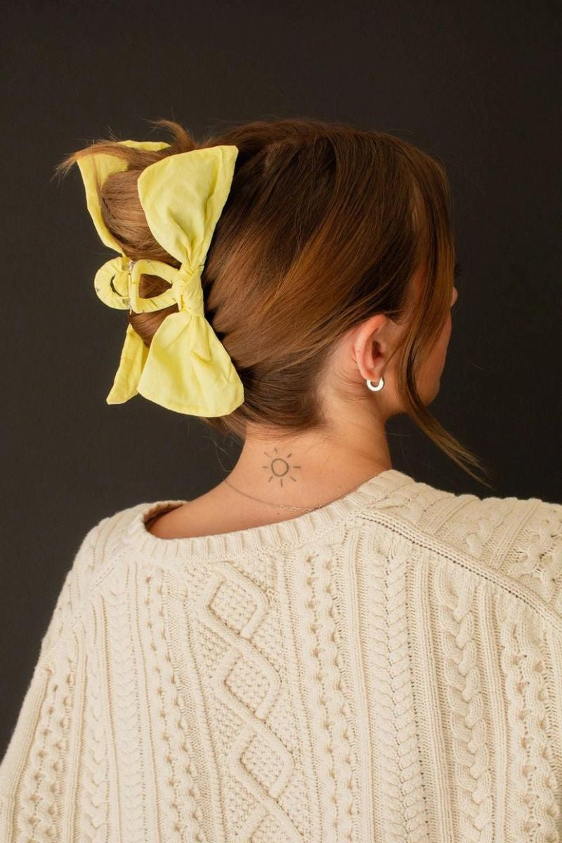 Moonlight Glow Bow Claw Clip
