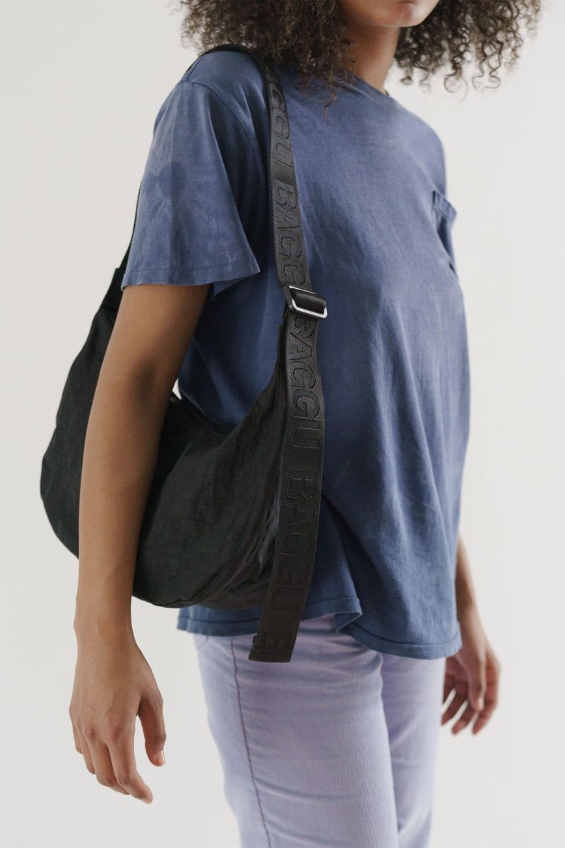 Medium Nylon Crescent Bag