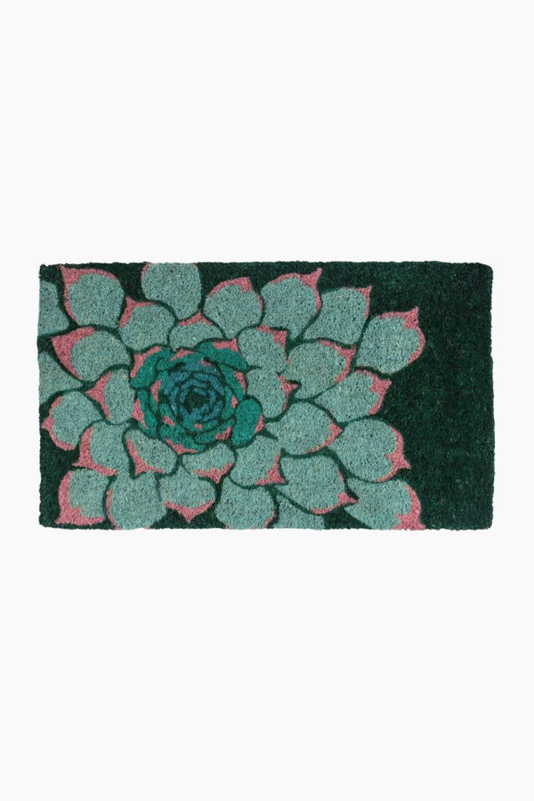 Succulent Handwoven Coconut Fiber Doormat