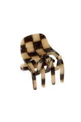 The Small Hair Claw Clip in Faded Checker