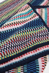 Cashmere Striped Multi Check Scarf